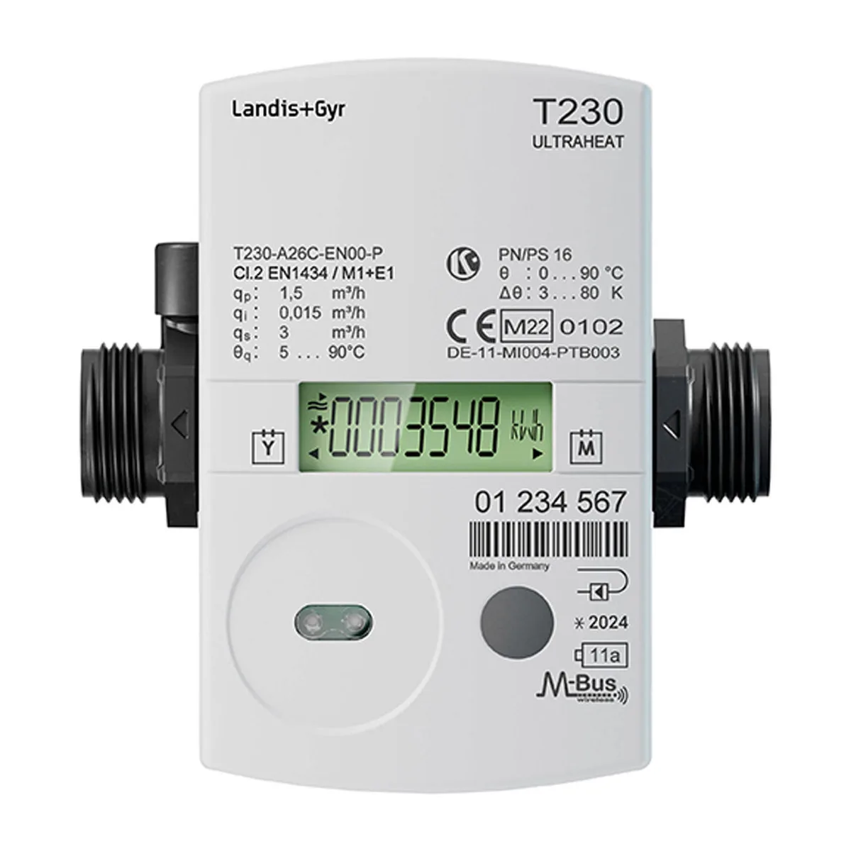 Лічильник тепла ультразвуковий ULTRAHEAT T230 0,6 м³/год DN15