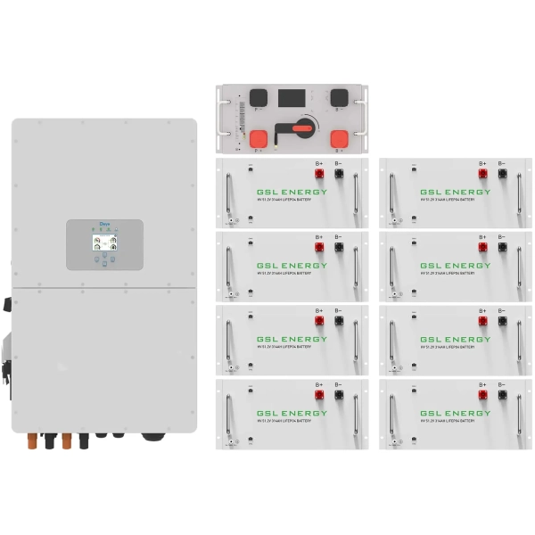 Система зберігання енергії DEYE SUN-50K-SG01HP3-EU-BM4 50kW 128.6kWh 1BAT LiFePO4 ≥10000 циклів (SV-3DE50K1-HGS128K1-1)