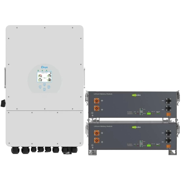 Система зберігання енергії DEYE SV-1DE10K1-LEC10K1-1 10kW 10.2kWh 2BAT LiFePO4 ≥6000 циклів (SV-1DE10K1-LEC10K1-1)