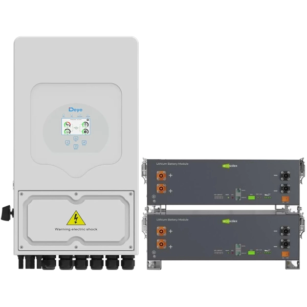 Система зберігання енергії DEYE SV-1DE6K2-LEC10K1-1 6kW 10.2kWh 2BAT LiFePO4 ≥6000 циклів (SV-1DE6K2-LEC10K1-1)