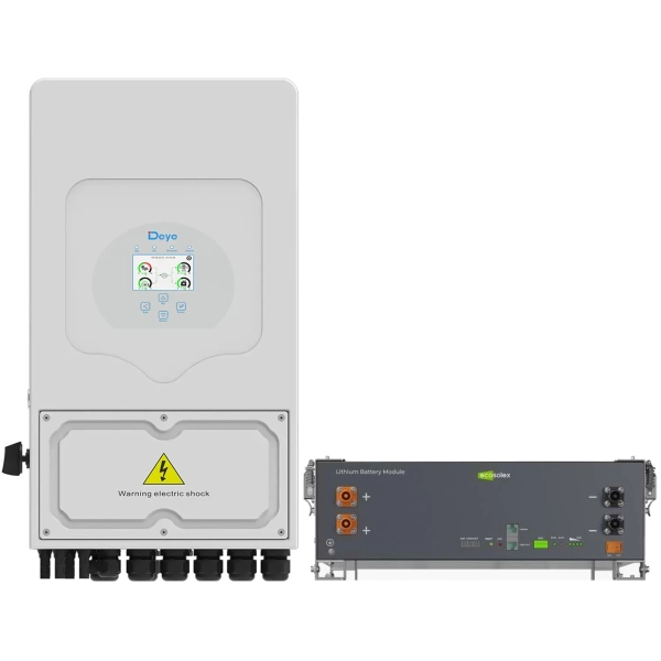 Система зберігання енергії DEYE SV-1DE6K2-LEC5K1-1 6kW 5.1kWh 1BAT LiFePO4 ≥6000 циклів (SV-1DE6K2-LEC5K1-1)