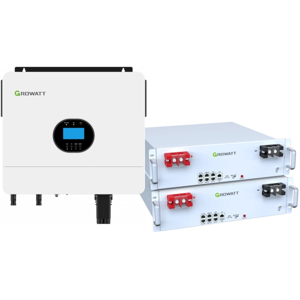 Система зберігання енергії Growatt SV-1GR6K1-LGR10K1-1 6kW 10.2kWh 2BAT LiFePO4 6000 циклів (SV-1GR6K1-LGR10K1-1)