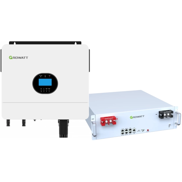 Система зберігання енергії Growatt SV-1GR6K1-LGR5K1-1 6kW 5.1kWh 1BAT LiFePO4 6000 циклів (SV-1GR6K1-LGR5K1-1)