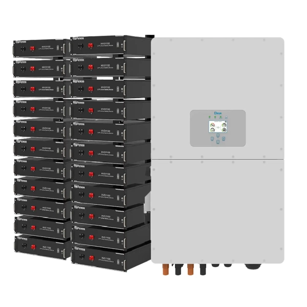 Система зберігання енергії DEYE SUN-50K-SG01HP3-EU-BM4-2HV51100-11-112.64kW-LFP 50kW 112.64kWh 2BAT LiFePO4 6000 циклів