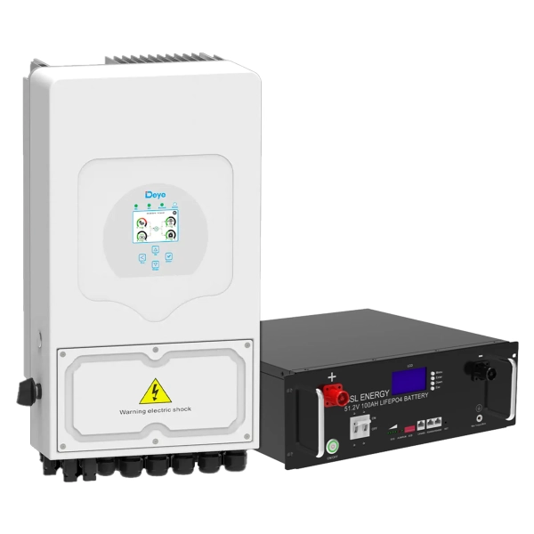 Система зберігання енергії DEYE SUN-6K-SG03LP1-EU-1GS-5.1K-LFP 6kW 5.12kWh 1BAT LiFePO4 6500 циклів