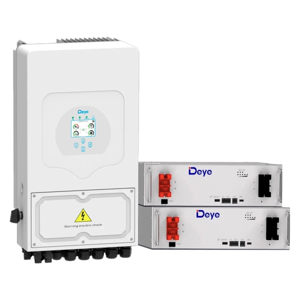 Система зберігання енергії DEYE SUN-6K-SG03LP1-EU-2DE10.24K-LFP 6000W 10.24kWh 2BAT LiFePO4 6000 циклів