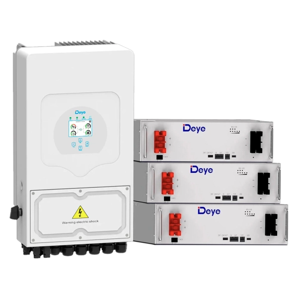 Система зберігання енергії DEYE SUN-6K-SG03LP1-EU-3DE15.36K-LFP 6000W 15.36kWh 3BAT LiFePO4 6000 циклів