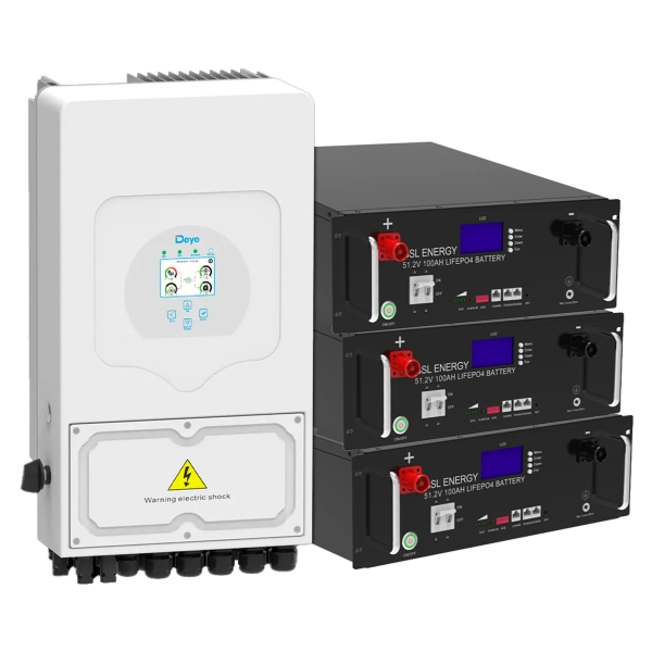 Система зберігання енергії DEYE SUN-6K-SG03LP1-EU-3GS15.36K-LFP 6kW 15.36kWh 3BAT LiFePO4 6500 циклів