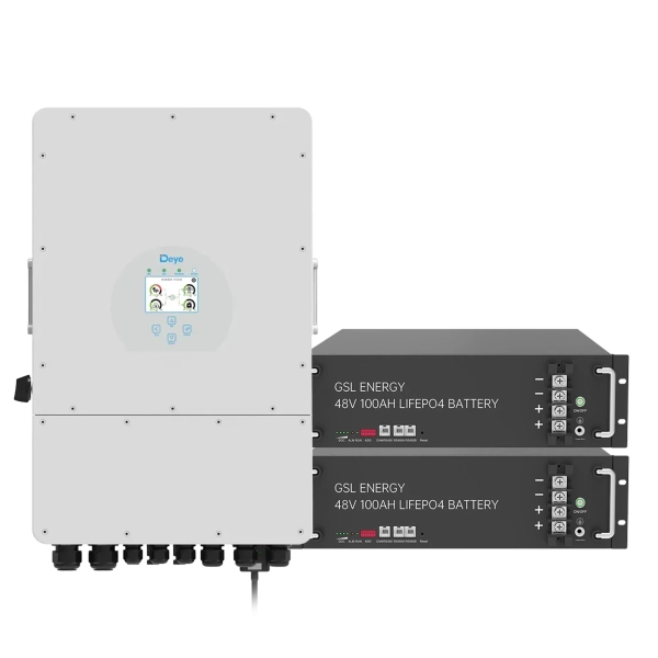 Система зберігання енергії DEYE SUN-8K-SG01LP1-EU-2GS9.6K-LFP 8kW 9.6kWh 2BAT LiFePO4 6500 циклів