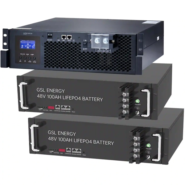 Система зберігання енергії Solarverse SV5048UPSR-2GS9.6K-LFP 5 9.6kWh 2BAT LiFePO4 6500 циклів